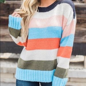 Color block sweater